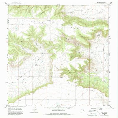 YellowMaps Ima NM topo map, 1:24000 Scale, 7.5 X 7.5 Minute, Historical, 1968, Updated 1987, 26.9 x 22 in - Polypropylene