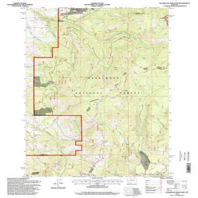 YellowMaps Sugarloaf Mountain MT topo map, 1:24000 Scale, 7.5 X 7.5 Minute, Historical, 1996, Updated 1998, 26.9 x 22.1 in - Polypropylene