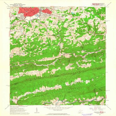 YellowMaps Princeton WV topo map, 1:24000 Scale, 7.5 X 7.5 Minute, Historical, 1962, Updated 1963, 26.9 x 22.1 in - Tyvek