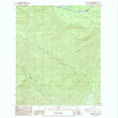 YellowMaps Anderson Lake WA topo map, 1:24000 Scale, 7.5 X 7.5 Minute, Historical, 1987, Updated 1987, 27.1 x 22.1 in - Tyvek