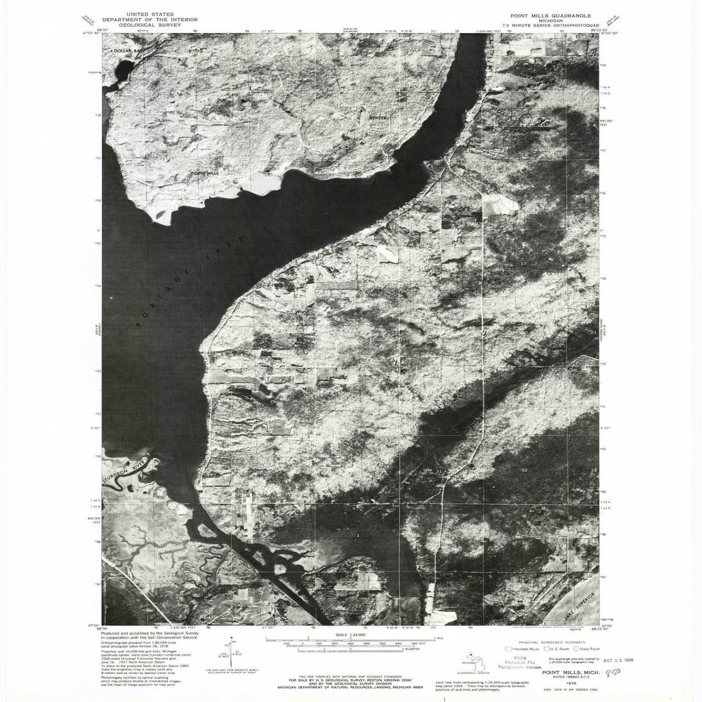 YellowMaps Point Mills MI topo map, 1:24000 Scale, 7.5 X 7.5 Minute, Historical, 1978, Updated 1980, 27.1 x 22.1 in - Polypropylene