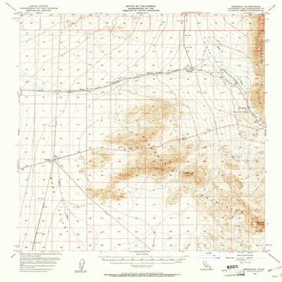 YellowMaps Bannock CA topo map, 1:62500 Scale, 15 X 15 Minute, Historical, 1956, Updated 1961, 20.8 x 16.6 in - Polypropylene
