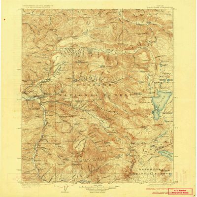 YellowMaps Waldo Lake OR topo map, 1:125000 Scale, 30 X 30 Minute, Historical, 1925, Updated 1925, 19.9 x 16.6 in - Tyvek