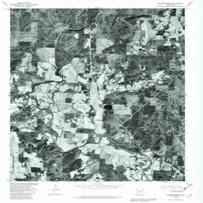 YellowMaps Murfreesboro AR topo map, 1:24000 Scale, 7.5 X 7.5 Minute, Historical, 1980, Updated 1982, 26.7 x 22 in - Polypropylene