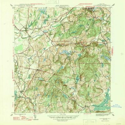 YellowMaps Claverack NY topo map, 1:31680 Scale, 7.5 X 7.5 Minute, Historical, 1947, 20.6 x 16.9 in - Tyvek
