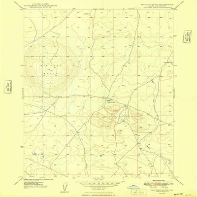 YellowMaps Big Foot Butte ID topo map, 1:24000 Scale, 7.5 X 7.5 Minute, Historical, 1948, 26.8 x 22 in - Polypropylene