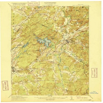YellowMaps Lake Bonaparte NY topo map, 1:62500 Scale, 15 X 15 Minute, Historical, 1916, 20.1 x 16.6 in - Polypropylene