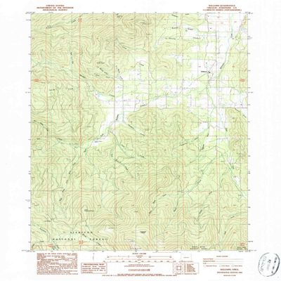 YellowMaps Williams OR topo map, 1:24000 Scale, 7.5 X 7.5 Minute, Historical, 1986, Updated 1986, 26.9 x 21.9 in - Polypropylene