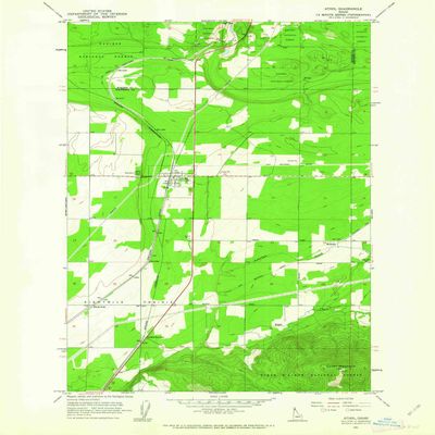 YellowMaps Athol ID topo map, 1:24000 Scale, 7.5 X 7.5 Minute, Historical, 1961, Updated 1962, 26.8 x 22 in - Polypropylene