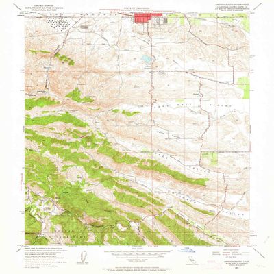 YellowMaps Antioch South CA topo map, 1:24000 Scale, 7.5 X 7.5 Minute, Historical, 1953, Updated 1963, 26.9 x 22 in - Polypropylene