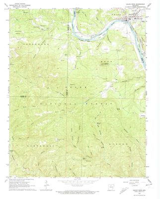 YellowMaps Calico Rock AR topo map, 1:24000 Scale, 7.5 X 7.5 Minute, Historical, 1964, Updated 1974, 27 x 21.8 in - Polypropylene