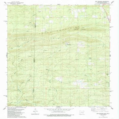 YellowMaps Bog Springs AR topo map, 1:24000 Scale, 7.5 X 7.5 Minute, Historical, 1985, Updated 1985, 26.7 x 22 in - Polypropylene