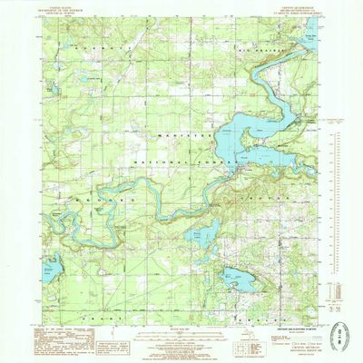 YellowMaps Croton MI topo map, 1:24000 Scale, 7.5 X 7.5 Minute, Historical, 1985, Updated 1985, 26.9 x 21.9 in - Polypropylene