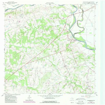 YellowMaps Washington TX topo map, 1:24000 Scale, 7.5 X 7.5 Minute, Historical, 1958, Updated 1989, 26.9 x 23 in - Polypropylene