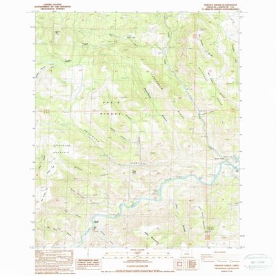 YellowMaps Service Creek OR topo map, 1:24000 Scale, 7.5 X 7.5 Minute, Historical, 1987, Updated 1988, 26.8 x 21.9 in - Polypropylene