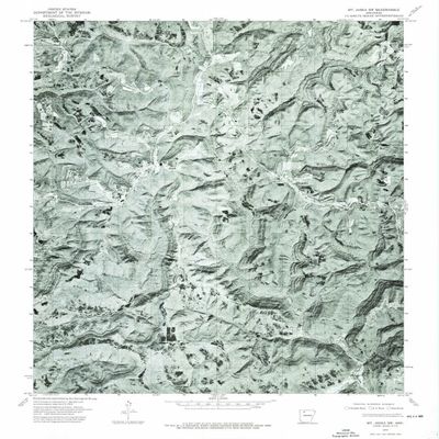 YellowMaps Mt Judea SW AR topo map, 1:24000 Scale, 7.5 X 7.5 Minute, Historical, 1974, Updated 1975, 26.7 x 21.9 in - Polypropylene