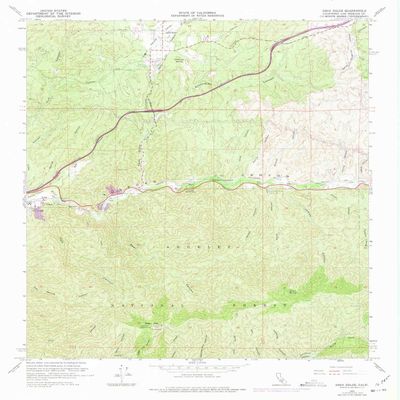 YellowMaps Agua Dulce CA topo map, 1:24000 Scale, 7.5 X 7.5 Minute, Historical, 1960, Updated 1975, 27 x 22 in - Tyvek