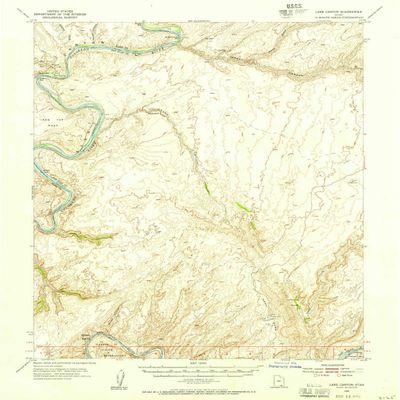 YellowMaps Lake Canyon UT topo map, 1:62500 Scale, 15 X 15 Minute, Historical, 1953, Updated 1956, 20.8 x 16.9 in - Polypropylene