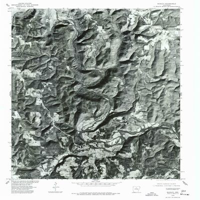 YellowMaps Shirley AR topo map, 1:24000 Scale, 7.5 X 7.5 Minute, Historical, 1976, Updated 1977, 26.7 x 22 in - Polypropylene