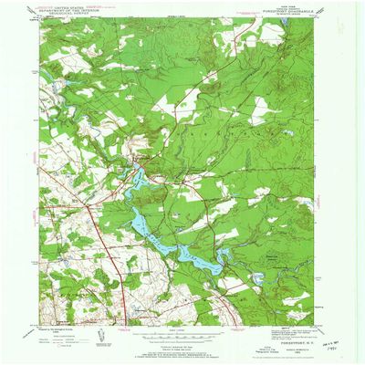 YellowMaps Forestport NY topo map, 1:24000 Scale, 7.5 X 7.5 Minute, Historical, 1945, Updated 1960, 26.9 x 22 in - Polypropylene