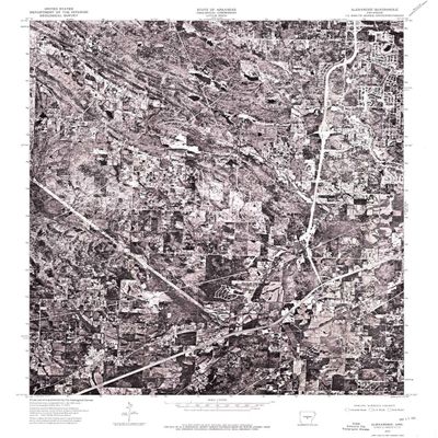 YellowMaps Alexander AR topo map, 1:24000 Scale, 7.5 X 7.5 Minute, Historical, 1975, Updated 1976, 26.5 x 21.9 in - Tyvek