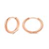 316L Surgical Stainless Steel Huggie Hoop Earrings 8mm Rose Gold Hypoallergenic Earrings Hoop Cartilage Helix Lobes Hinged Sleeper Earrings For Men Women(B04: 8mm Rose Gold(THK 2.0mm)) view 1