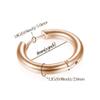 316L Surgical Stainless Steel Huggie Hoop Earrings 8mm Rose Gold Hypoallergenic Earrings Hoop Cartilage Helix Lobes Hinged Sleeper Earrings For Men Women(B04: 8mm Rose Gold(THK 2.0mm)) view 2
