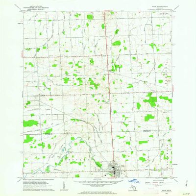 Yale MI topo map, 1:24000 Scale, 7.5 X 7.5 Minute, Historical, 1961, Updated 1963, 26.9 x 22 in - Polypropylene