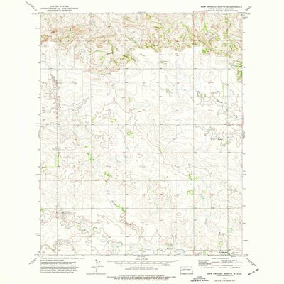 YellowMaps New Hradec North ND topo map, 1:24000 Scale, 7.5 X 7.5 Minute, Historical, 1973, Updated 1977, 27 x 22.1 in - Polypropylene