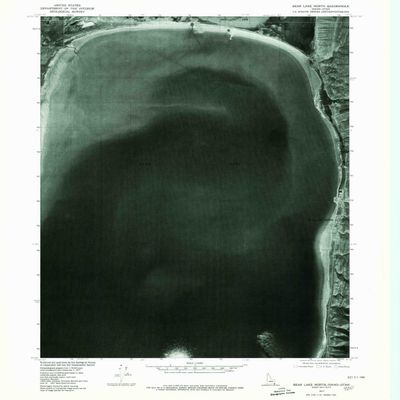 YellowMaps Bear Lake North ID topo map, 1:24000 Scale, 7.5 X 7.5 Minute, Historical, 1977, Updated 1980, 26.7 x 22 in - Polypropylene