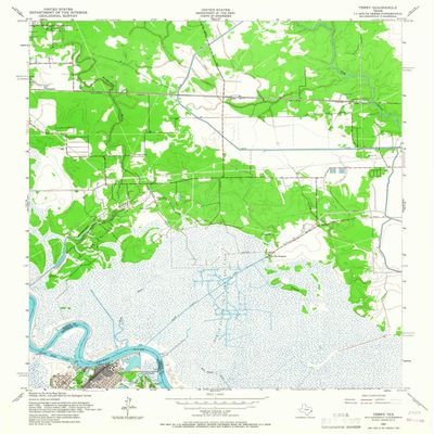 YellowMaps Terry TX topo map, 1:24000 Scale, 7.5 X 7.5 Minute, Historical, 1957, Updated 1967, 26.9 x 23 in - Polypropylene