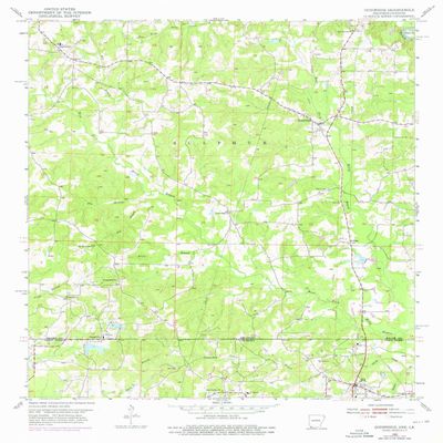 YellowMaps Doddridge AR topo map, 1:24000 Scale, 7.5 X 7.5 Minute, Historical, 1952, Updated 1976, 26.8 x 22 in - Polypropylene