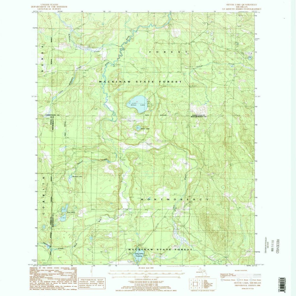 YellowMaps Silver Lake MI topo map, 1:24000 Scale, 7.5 X 7.5 Minute, Historical, 1986, Updated 1986, 26.8 x 22 in - Polypropylene