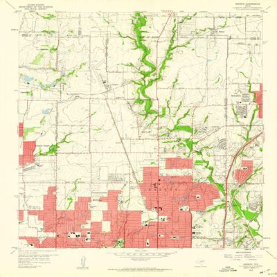 YellowMaps Addison TX topo map, 1:24000 Scale, 7.5 X 7.5 Minute, Historical, 1959, Updated 1960, 26.8 x 21.8 in - Tyvek