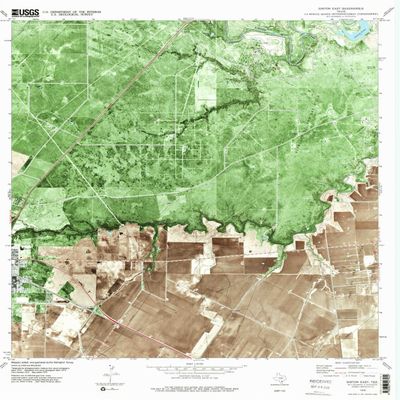 YellowMaps Sinton East TX topo map, 1:24000 Scale, 7.5 X 7.5 Minute, Historical, 1979, Updated 1979, 27.3 x 22.3 in - Polypropylene