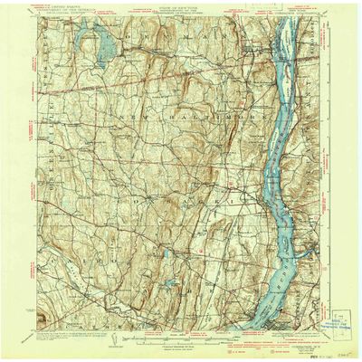 YellowMaps Coxsackie NY topo map, 1:62500 Scale, 15 X 15 Minute, Historical, 1929, Updated 1942, 20.1 x 16.6 in - Tyvek