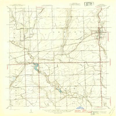 YellowMaps Armada MI topo map, 1:24000 Scale, 7.5 X 7.5 Minute, Historical, 1945, 27 x 20 in - Tyvek
