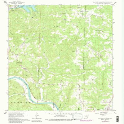 YellowMaps Norfork Dam South AR topo map, 1:24000 Scale, 7.5 X 7.5 Minute, Historical, 1964, Updated 1982, 26.8 x 22 in - Polypropylene