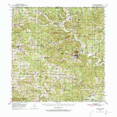 YellowMaps Salem AR topo map, 1:62500 Scale, 15 X 15 Minute, Historical, 1950, Updated 1973, 21.7 x 18 in - Tyvek