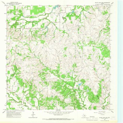 YellowMaps Bluff Dale TX topo map, 1:24000 Scale, 7.5 X 7.5 Minute, Historical, 1965, Updated 1967, 27 x 23 in - Polypropylene