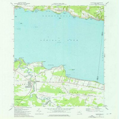 YellowMaps Cleveland NY topo map, 1:24000 Scale, 7.5 X 7.5 Minute, Historical, 1973, Updated 1976, 27 x 22 in - Tyvek
