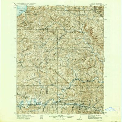 YellowMaps Cataldo ID topo map, 1:125000 Scale, 30 X 30 Minute, Historical, 1911, Updated 1937, 19.8 x 16.5 in - Polypropylene