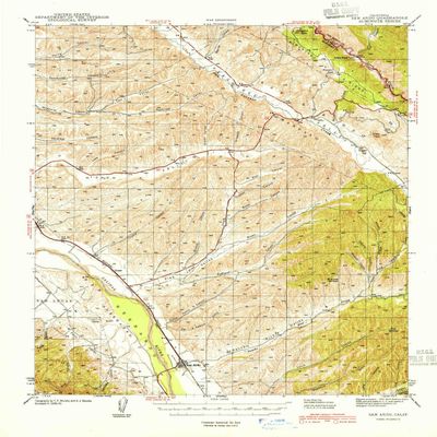 YellowMaps San Ardo CA topo map, 1:62500 Scale, 15 X 15 Minute, Historical, 1941, 20.7 x 16.6 in - Tyvek