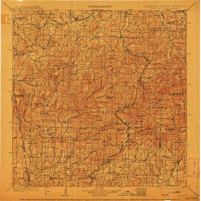 YellowMaps Winslow AR topo map, 1:125000 Scale, 30 X 30 Minute, Historical, 1901, Updated 1913, 19.9 x 16.5 in - Tyvek