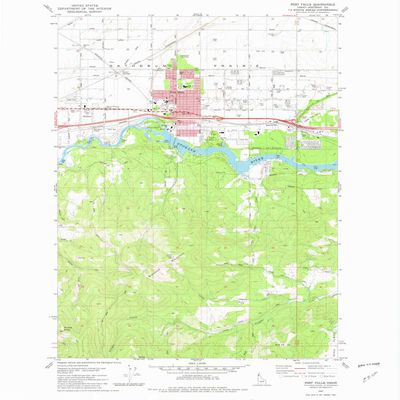 YellowMaps Post Falls ID topo map, 1:24000 Scale, 7.5 X 7.5 Minute, Historical, 1981, Updated 1982, 26.7 x 22 in - Tyvek