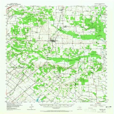 YellowMaps Quinlan TX topo map, 1:62500 Scale, 15 X 15 Minute, Historical, 1956, Updated 1965, 20.9 x 17 in - Tyvek