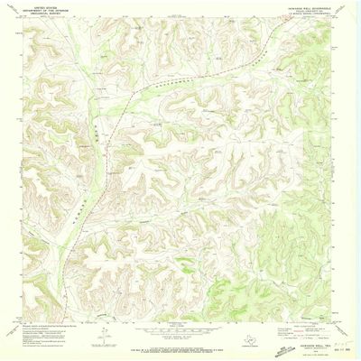 Howards Well TX topo map, 1:24000 Scale, 7.5 X 7.5 Minute, Historical, 1970, Updated 1973, 27 x 23.1 in - Polypropylene