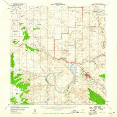 YellowMaps Moab UT topo map, 1:62500 Scale, 15 X 15 Minute, Historical, 1959, Updated 1960, 20.8 x 16.9 in - Polypropylene