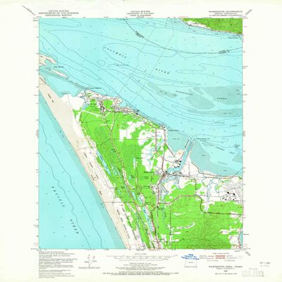 YellowMaps Warrenton OR topo map, 1:24000 Scale, 7.5 X 7.5 Minute, Historical, 1953, Updated 1965, 27.9 x 21.9 in - Tyvek