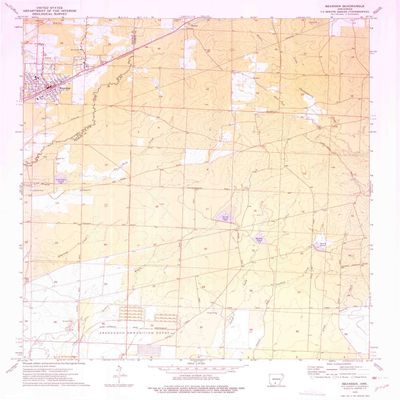 YellowMaps Bearden AR topo map, 1:24000 Scale, 7.5 X 7.5 Minute, Historical, 1973, Updated 1975, 26.7 x 22 in - Tyvek